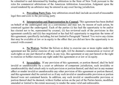 Trump’s Post Service Agreement : NDA Page 5