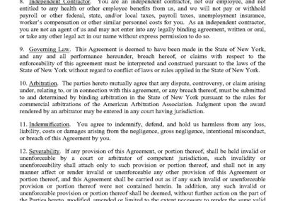Trump’s Post Service Agreement : NDA Page 8